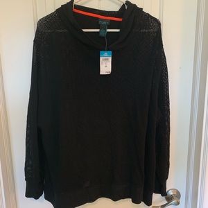 NWT Rue21 Black Mesh Top